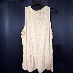 Marshalls White Eyelet Tank Top
